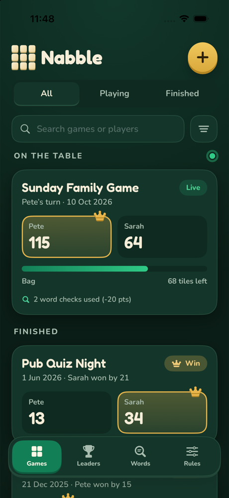 Nabble app screen